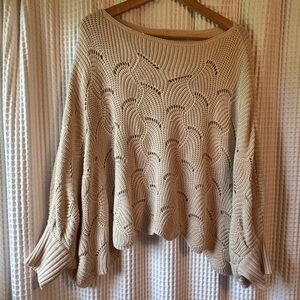 moon & madison Textured Beige Sweater